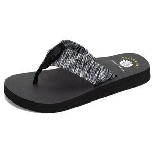 Yellow Box Nadia Black Flip Flops with Mellow Mat Sole